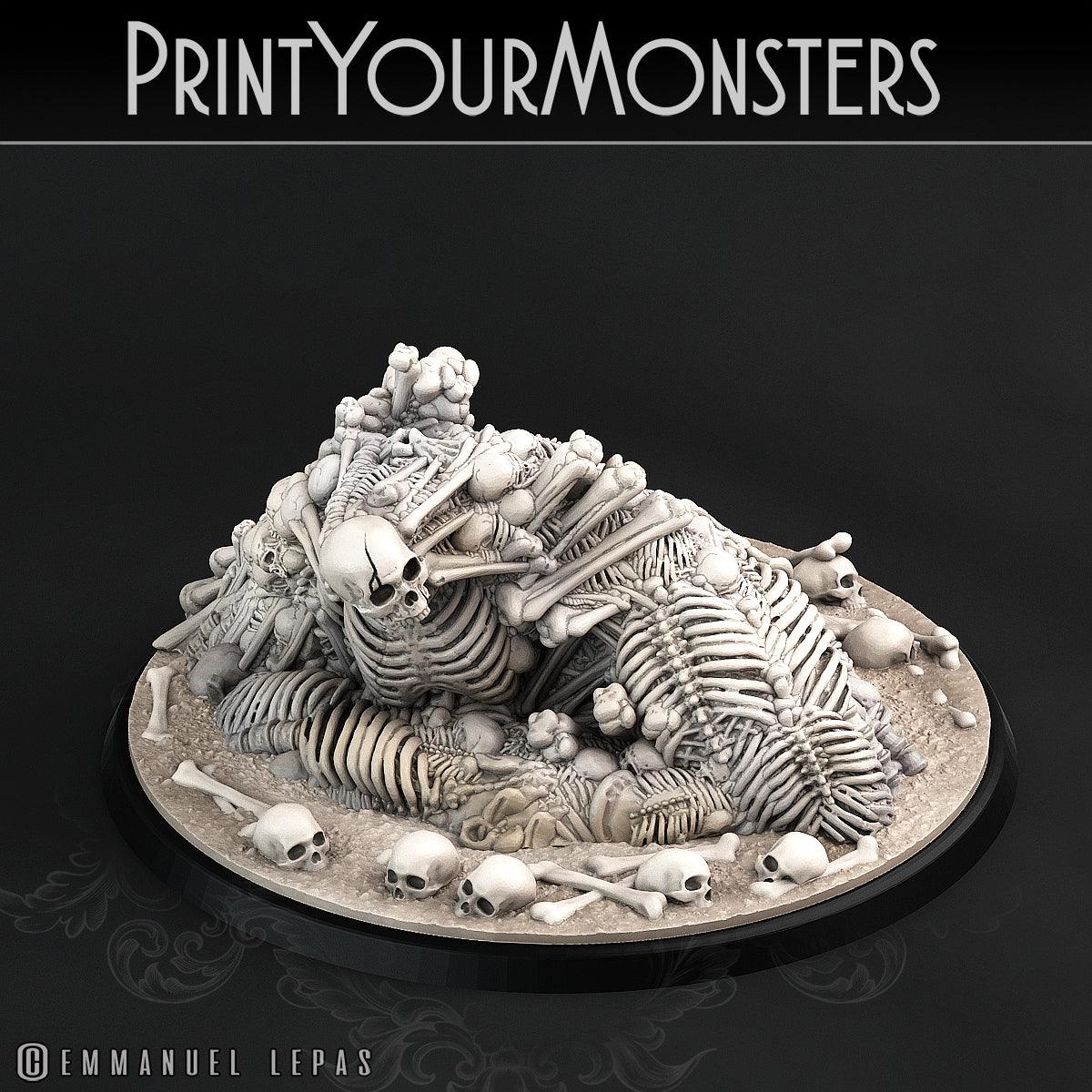 3D Printed Print Your Monsters Bones Golems - Total Golems 28mm - 32mm D&D Wargaming