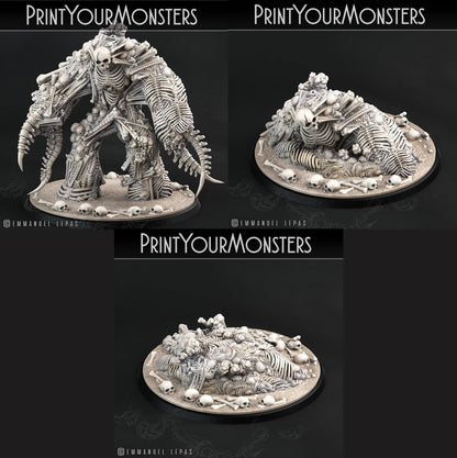 3D Printed Print Your Monsters Bones Golems - Total Golems 28mm - 32mm D&D Wargaming