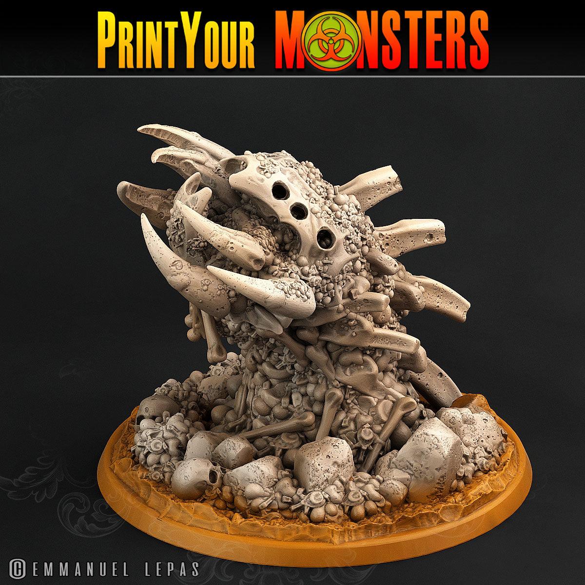 3D Printed Print Your Monsters Bones Worms Land of Bones Set 28mm - 32mm D&D Wargaming