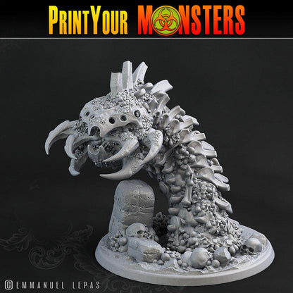 3D Printed Print Your Monsters Bones Worms Land of Bones Set 28mm - 32mm D&D Wargaming