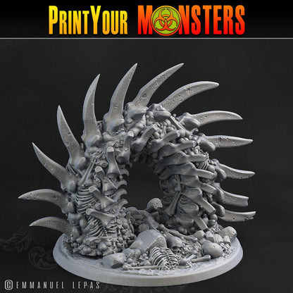 3D Printed Print Your Monsters Bones Worms Land of Bones Set 28mm - 32mm D&D Wargaming