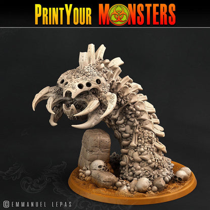 3D Printed Print Your Monsters Bones Worms Land of Bones Set 28mm - 32mm D&D Wargaming