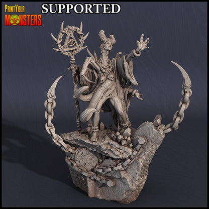 3D Printed Print Your Monsters Chaos Sorcerer Chaos Creature Packer  28mm - 32mm D&D Wargaming