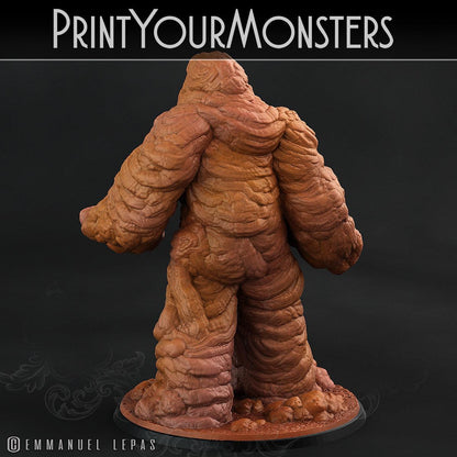 3D Printed Print Your Monsters Clay Golems - Total Golems 28mm - 32mm D&D Wargaming