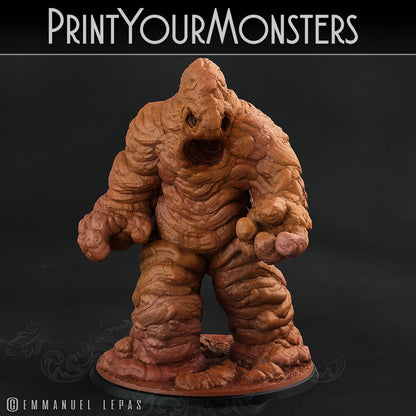3D Printed Print Your Monsters Clay Golems - Total Golems 28mm - 32mm D&D Wargaming