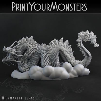 3D Printed Print Your Monsters Cloud Tatsu Total Serpents 28mm - 32mm D&D Wargaming