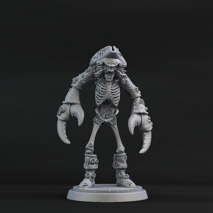 3D Printed Print Your Monsters Crab Pirate Set 28mm - 32mm D&D Wargaming