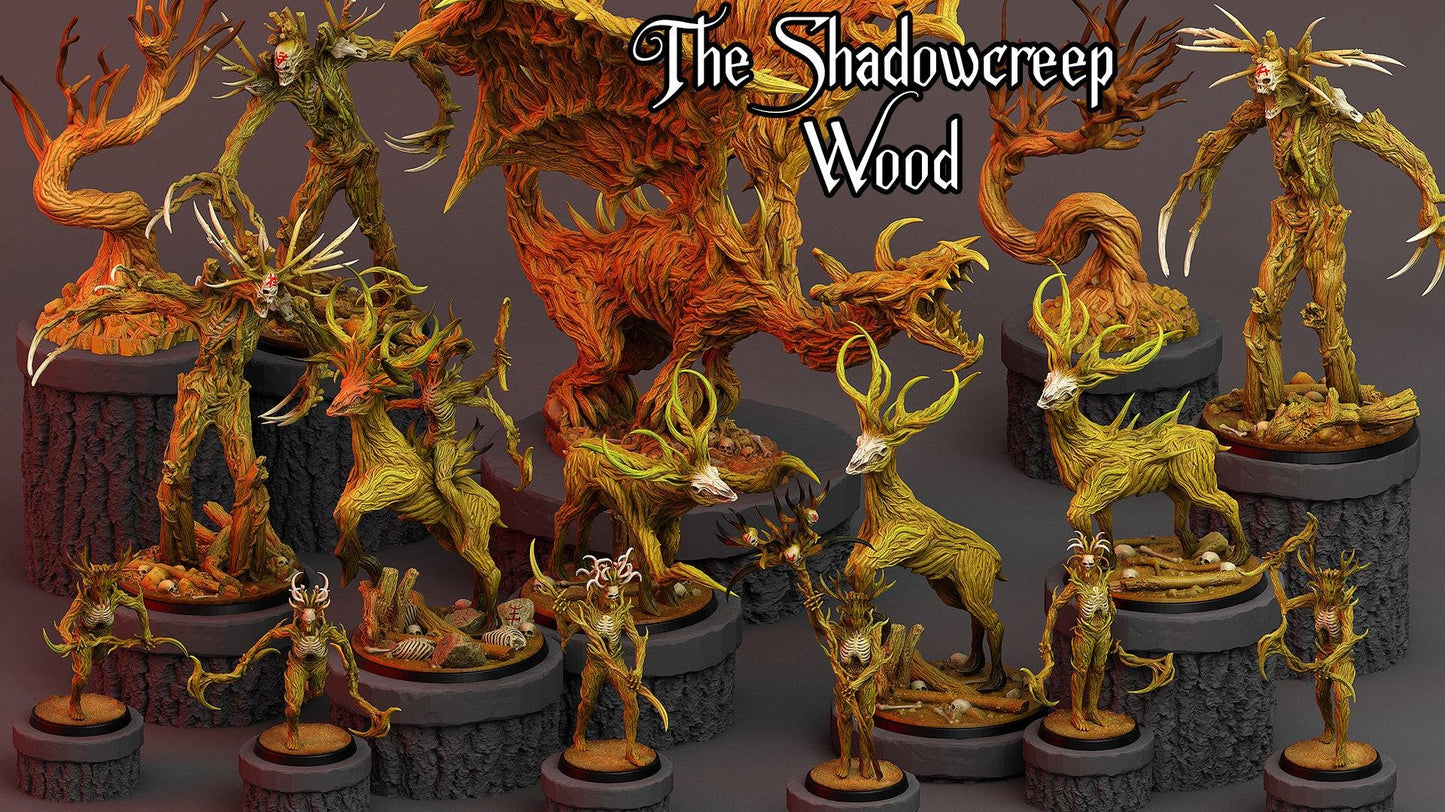 3D Printed Print Your Monsters Creepy Dark Trees The Shadowcreep Wood Set 28mm - 32mm D&D Wargaming