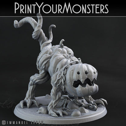 3D Printed Print Your Monsters Dangerous Pumpkin Dog 1 Attack Pack II 28mm - 32mm D&D Wargaming