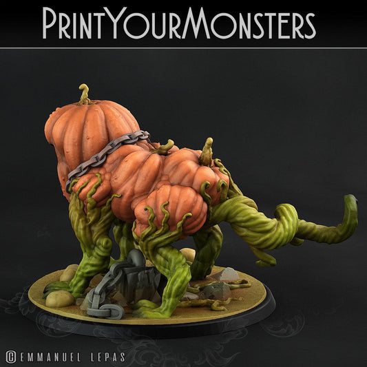 3D Printed Print Your Monsters Dangerous Pumpkin Dog 2 Attack Pack II 28mm - 32mm D&D Wargaming