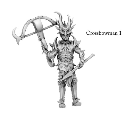 3D Printed Print Your Monsters Dark Elves Crossbowman Set 28mm - 32mm D&D Wargaming