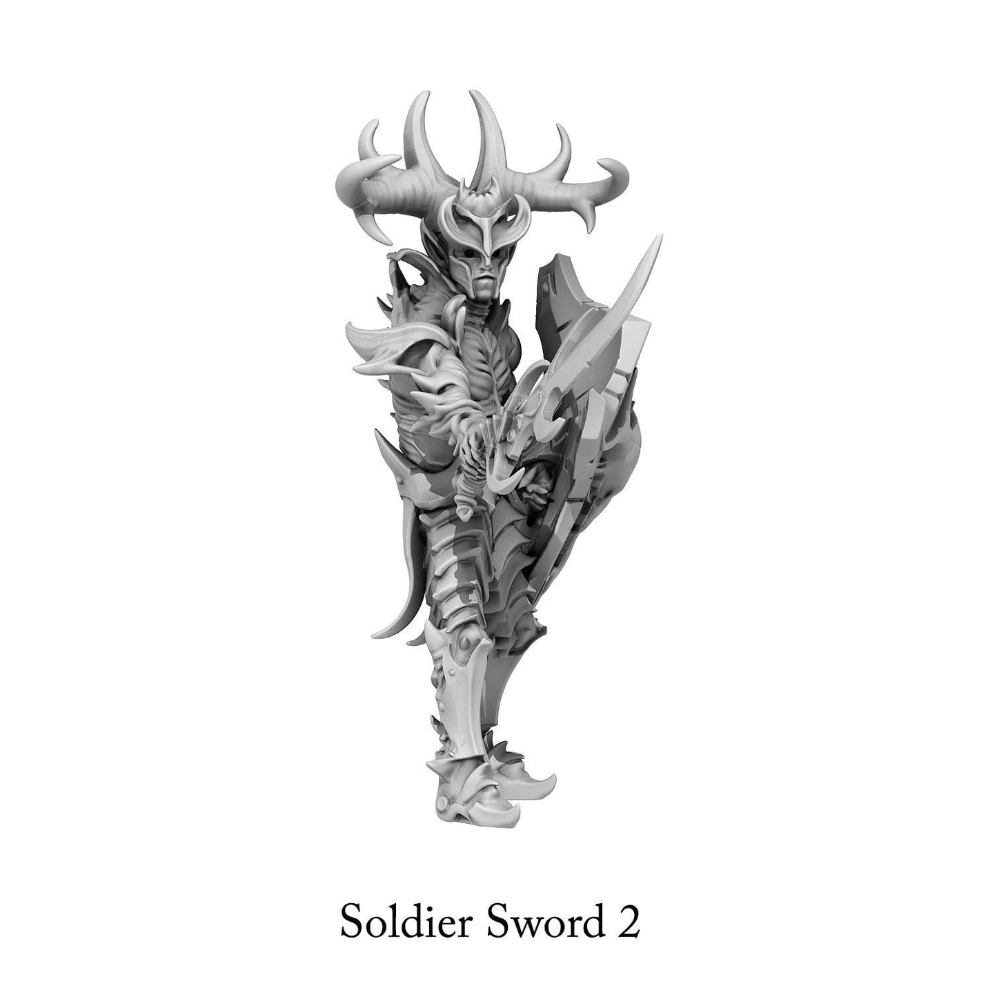 3D Printed Print Your Monsters Dark Elves Sword Soldiers Set 28mm - 32mm D&D Wargaming