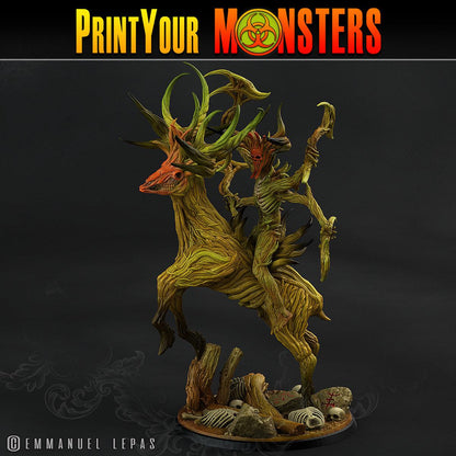 3D Printed Print Your Monsters Dark Tree Man Champion The Shadowcreep Wood Set 28mm - 32mm D&D Wargaming
