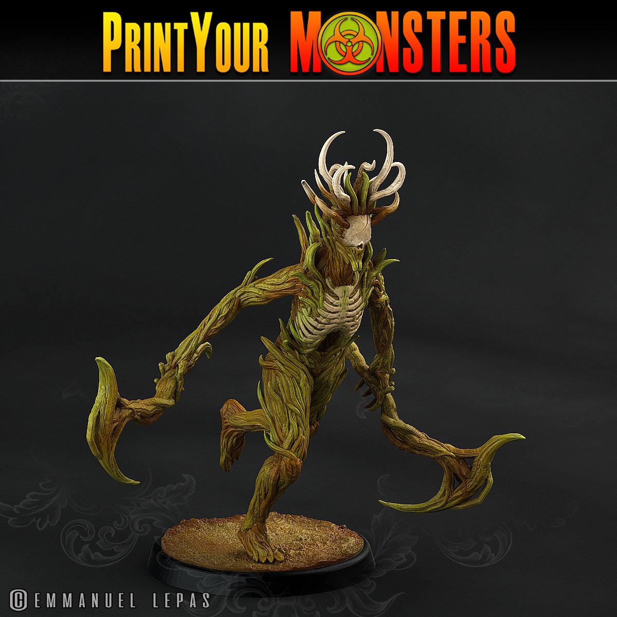 3D Printed Print Your Monsters Dark Tree Men The Shadowcreep Wood Set 28mm - 32mm D&D Wargaming