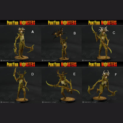 3D Printed Print Your Monsters Dark Tree Men The Shadowcreep Wood Set 28mm - 32mm D&D Wargaming