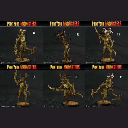 3D Printed Print Your Monsters Dark Tree Men The Shadowcreep Wood Set 28mm - 32mm D&D Wargaming