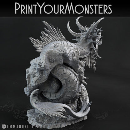3D Printed Print Your Monsters Death Jester Eel Lurkers of the Deep 28mm - 32mm D&D Wargaming
