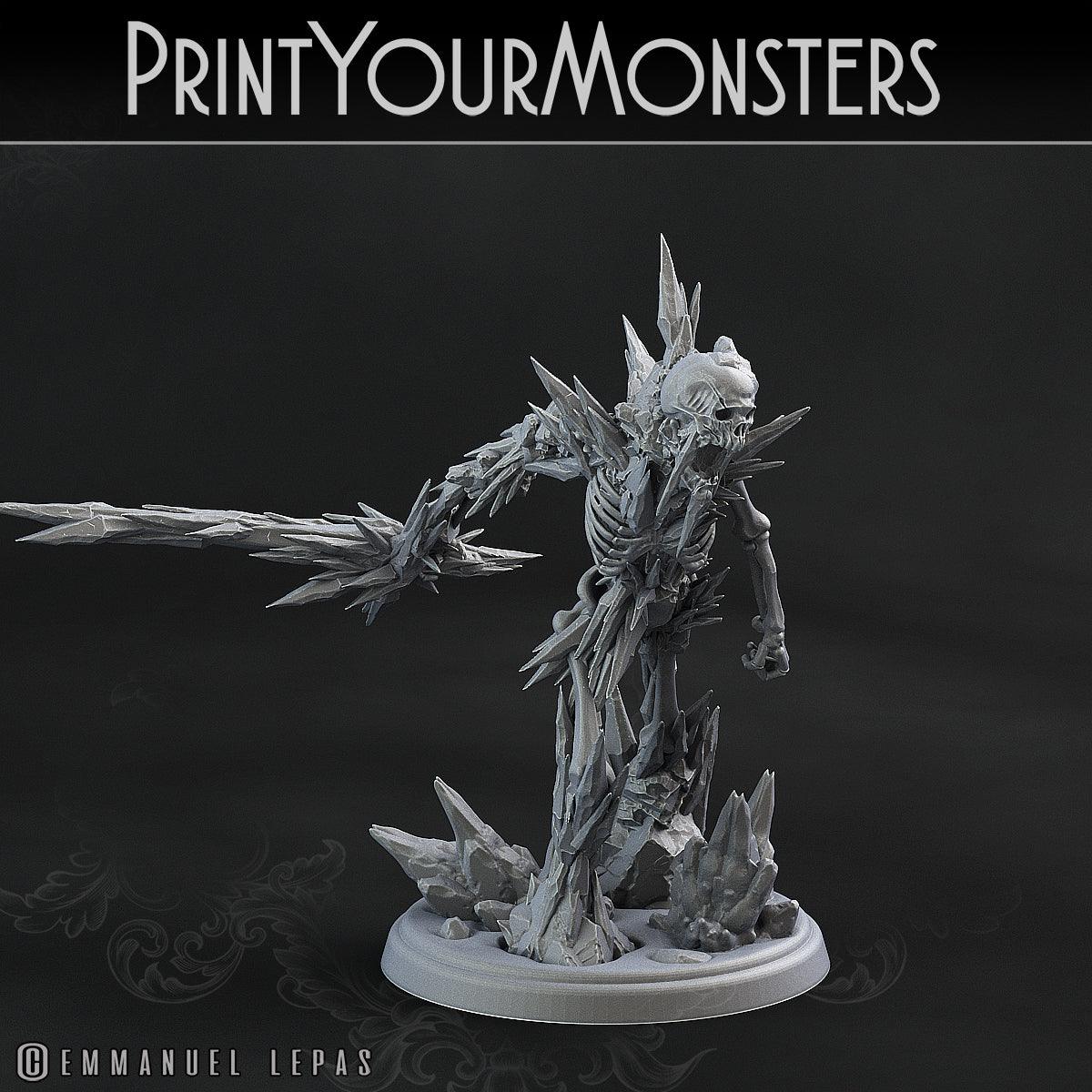 3D Printed Print Your Monsters Frozen Skeletons The Wrath of Gloomrime Monsters Part I Set 28mm - 32mm D&D Wargaming