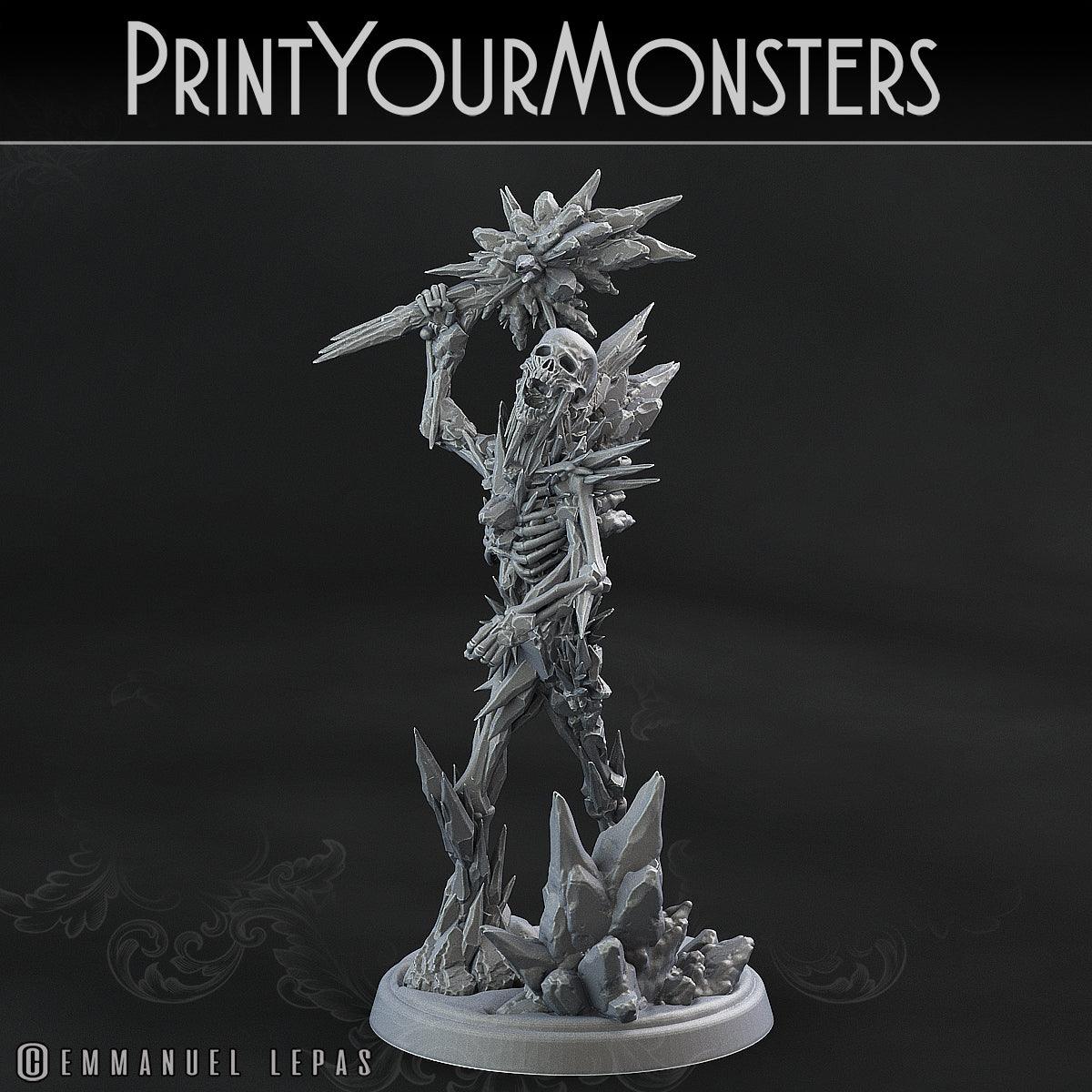 3D Printed Print Your Monsters Frozen Skeletons The Wrath of Gloomrime Monsters Part I Set 28mm - 32mm D&D Wargaming