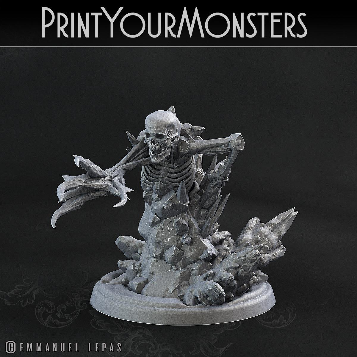 3D Printed Print Your Monsters Frozen Skeletons The Wrath of Gloomrime Monsters Part I Set 28mm - 32mm D&D Wargaming