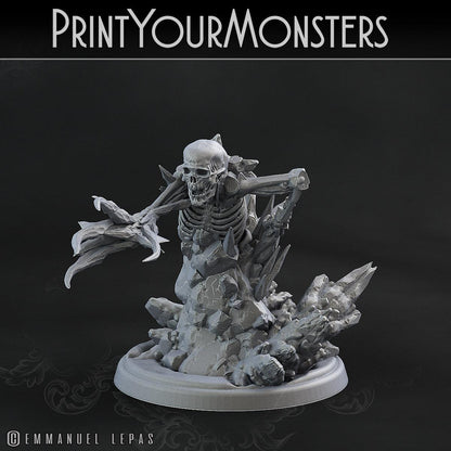 3D Printed Print Your Monsters Frozen Skeletons The Wrath of Gloomrime Monsters Part I Set 28mm - 32mm D&D Wargaming