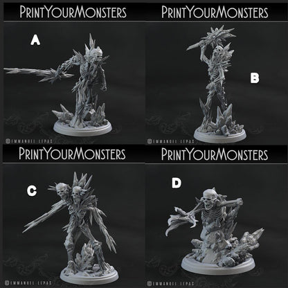 3D Printed Print Your Monsters Frozen Skeletons The Wrath of Gloomrime Monsters Part I Set 28mm - 32mm D&D Wargaming
