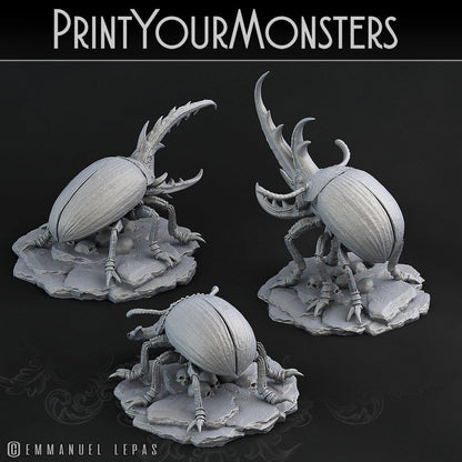 3D Printed Print Your Monsters Giant Beetles Total Insects 28mm - 32mm D&D Wargaming