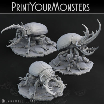 3D Printed Print Your Monsters Giant Beetles Total Insects 28mm - 32mm D&D Wargaming