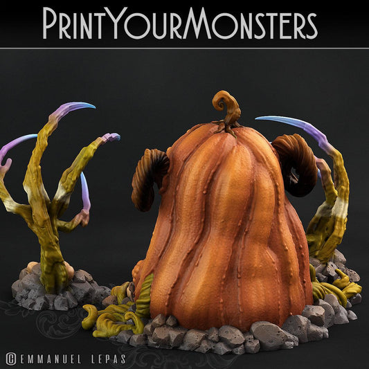 3D Printed Print Your Monsters Giant Pumpkin Ogre Attack Pack II 28mm - 32mm D&D Wargaming