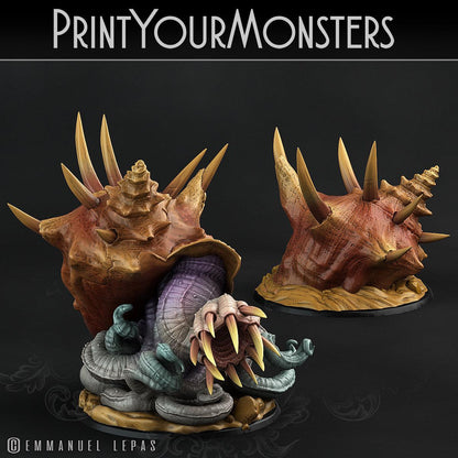 3D Printed Print Your Monsters Giant Shells Lurkers of the Deep 28mm - 32mm D&D Wargaming