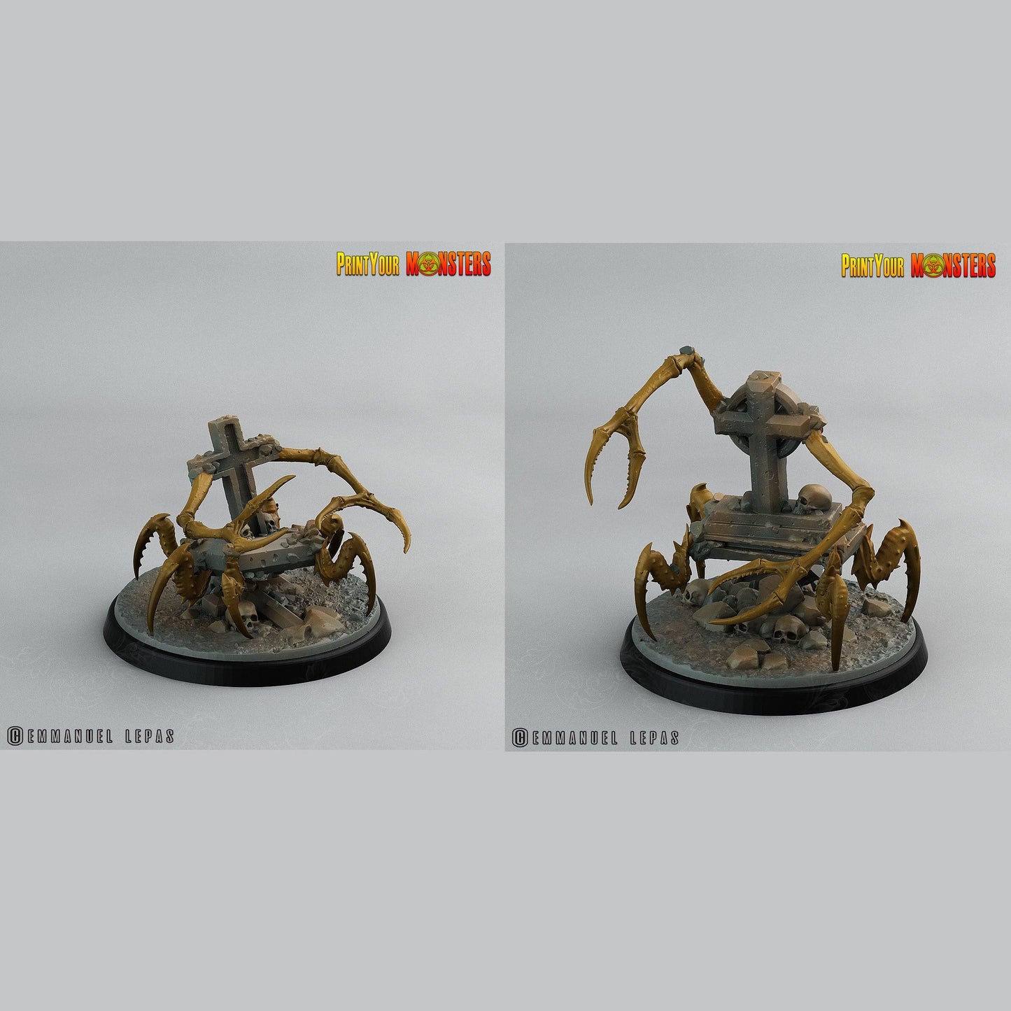 3D Printed Print Your Monsters Graveyard Spiders The Living Graveyard 28mm - 32mm D&D Wargaming