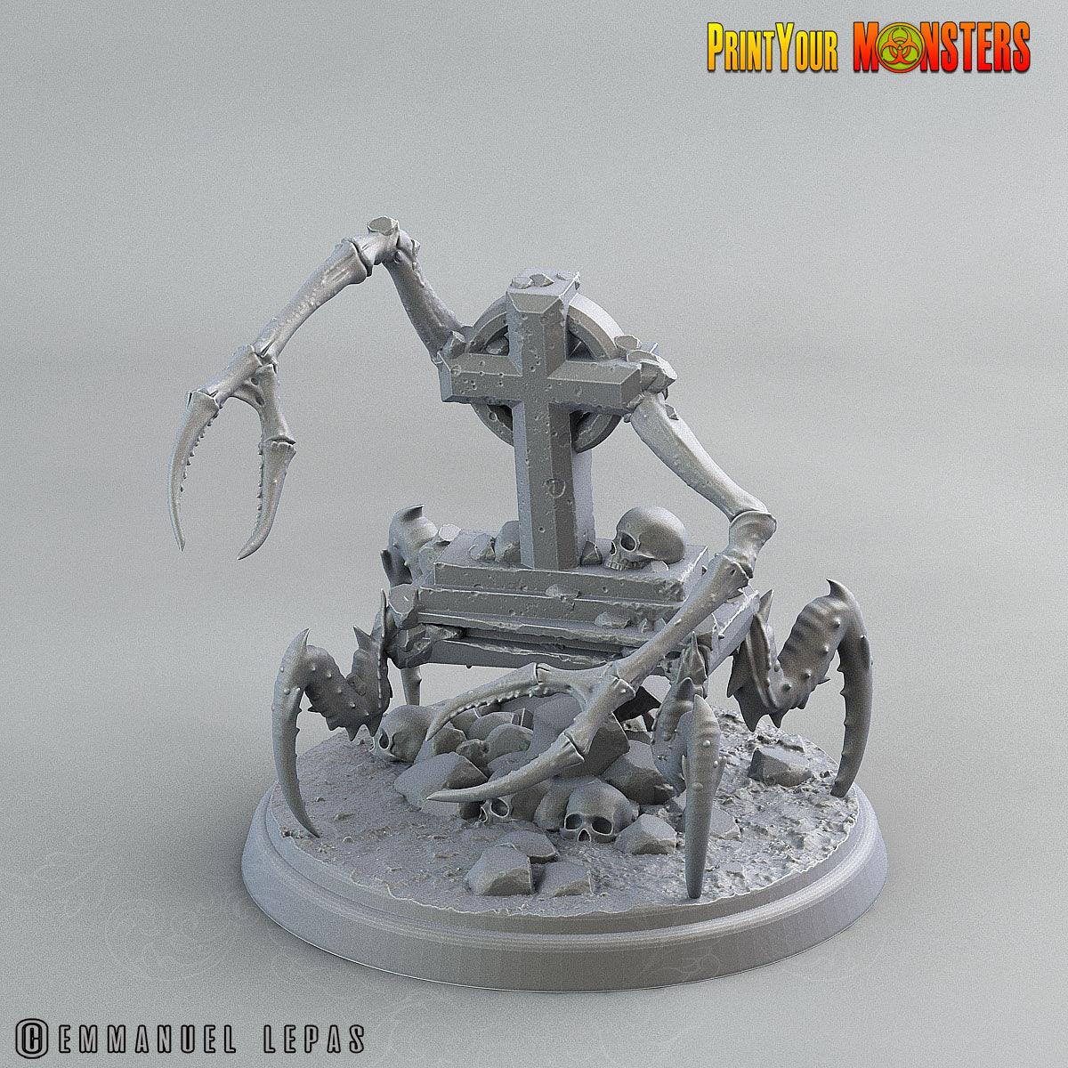 3D Printed Print Your Monsters Graveyard Spiders The Living Graveyard 28mm - 32mm D&D Wargaming