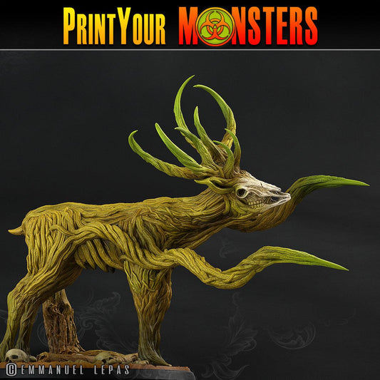 3D Printed Print Your Monsters Horrific Deer The Shadowcreep Wood Set 28mm - 32mm D&D Wargaming