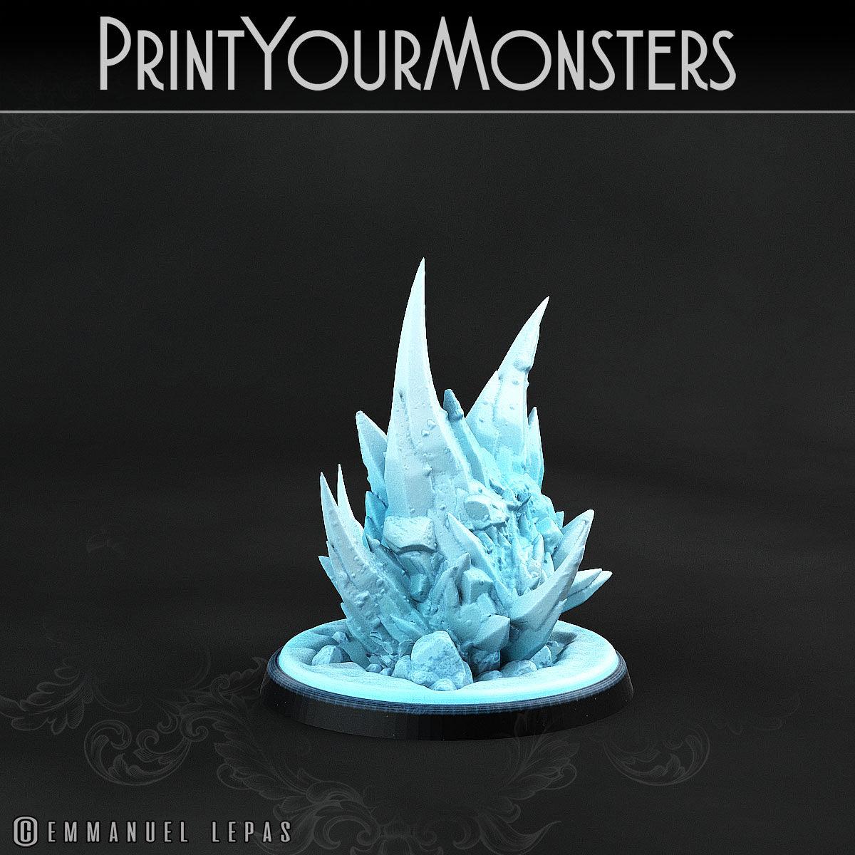 3D Printed Print Your Monsters Iceheart Lamproid The Wrath of Gloomrime Monsters Part II Set 28mm - 32mm D&D Wargaming
