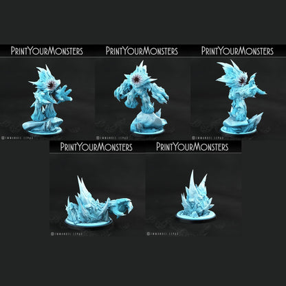 3D Printed Print Your Monsters Iceheart Lamproid The Wrath of Gloomrime Monsters Part II Set 28mm - 32mm D&D Wargaming