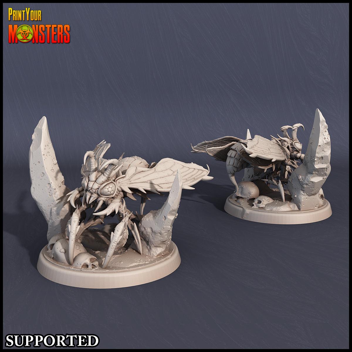 3D Printed Print Your Monsters Infernal Bee Set The Infernal Hive 28mm - 32mm D&D Wargaming