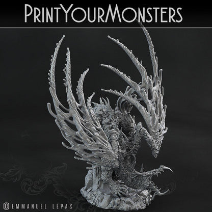 3D Printed Print Your Monsters Infernal Magma Dragon 28mm - 32mm D&D Wargaming
