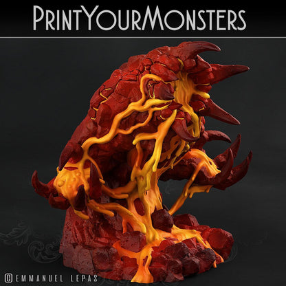 3D Printed Print Your Monsters Infernal Magma Elementals 28mm - 32mm D&D Wargaming