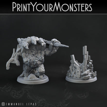 3D Printed Print Your Monsters Little Golem Set 28mm - 32mm D&D Wargaming