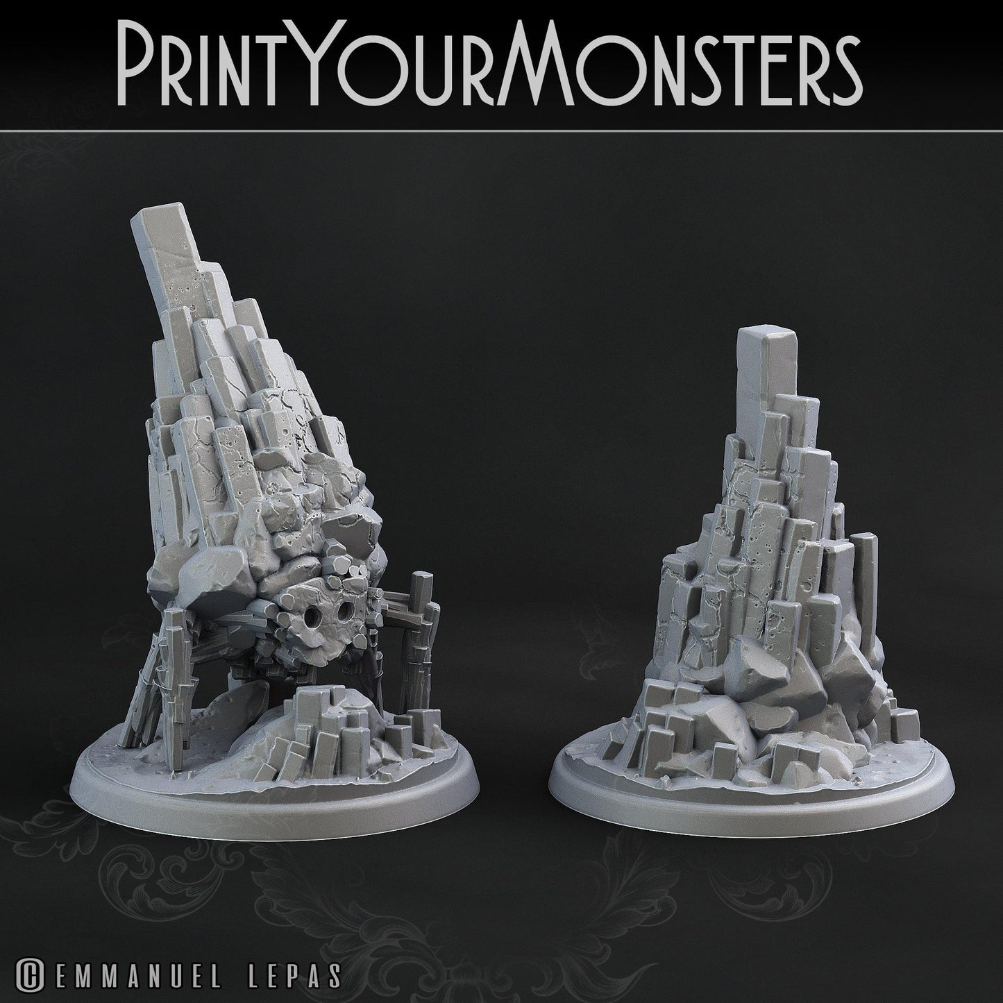 3D Printed Print Your Monsters Little Golem Set 28mm - 32mm D&D Wargaming
