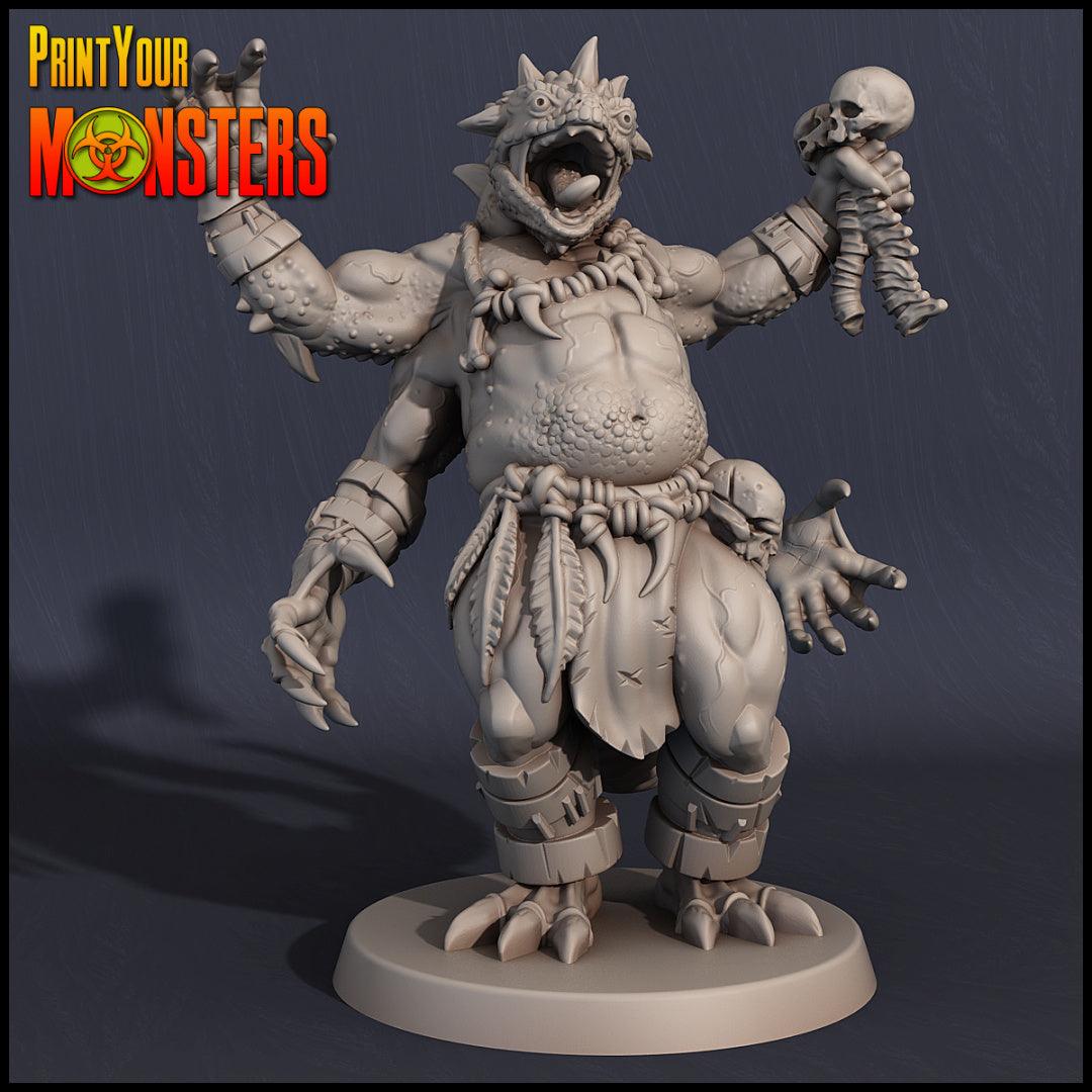 3D Printed Print Your Monsters Lizardmen Set 28mm - 32mm D&D Wargaming