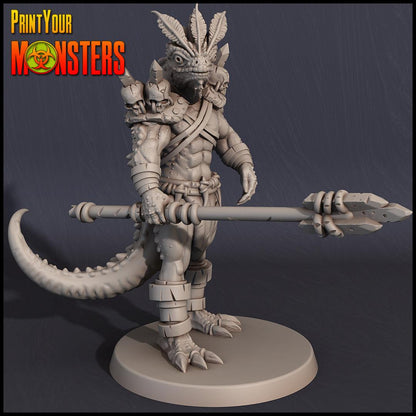3D Printed Print Your Monsters Lizardmen Set 28mm - 32mm D&D Wargaming