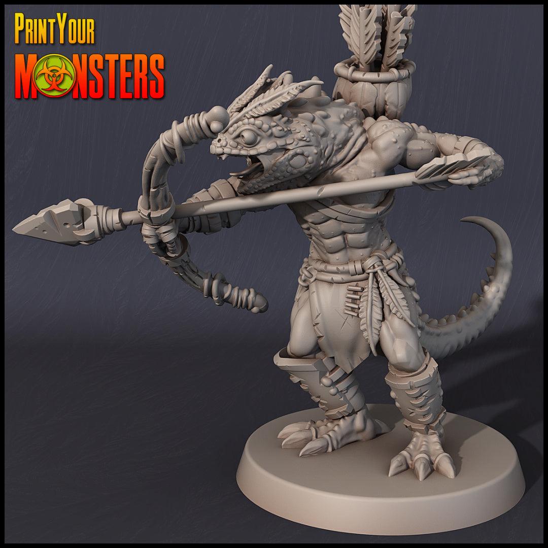 3D Printed Print Your Monsters Lizardmen Set 28mm - 32mm D&D Wargaming