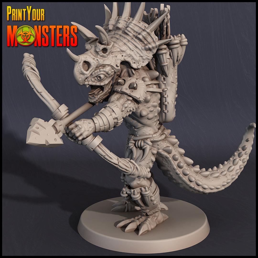 3D Printed Print Your Monsters Lizardmen Set 28mm - 32mm D&D Wargaming