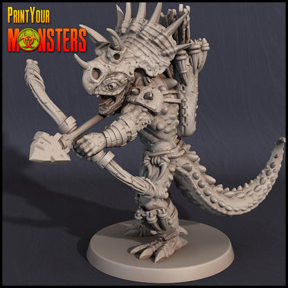 3D Printed Print Your Monsters Lizardmen Set 28mm - 32mm D&D Wargaming