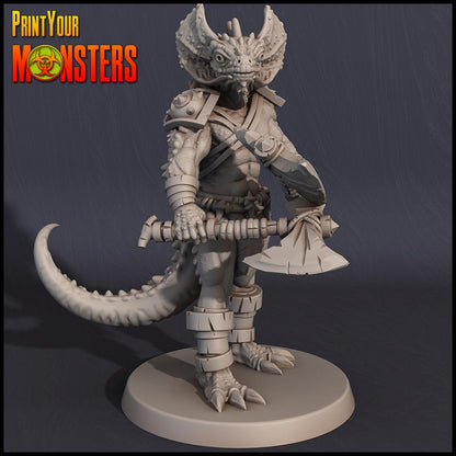 3D Printed Print Your Monsters Lizardmen Set 28mm - 32mm D&D Wargaming