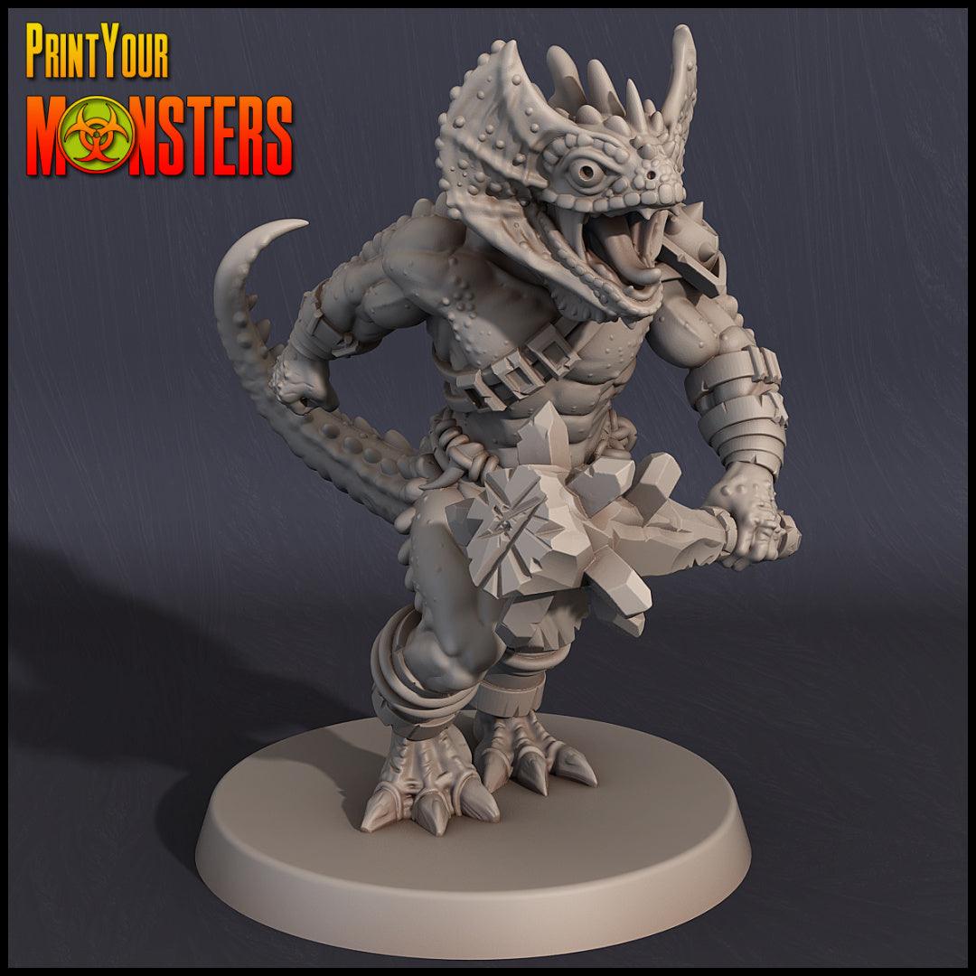 3D Printed Print Your Monsters Lizardmen Set 28mm - 32mm D&D Wargaming