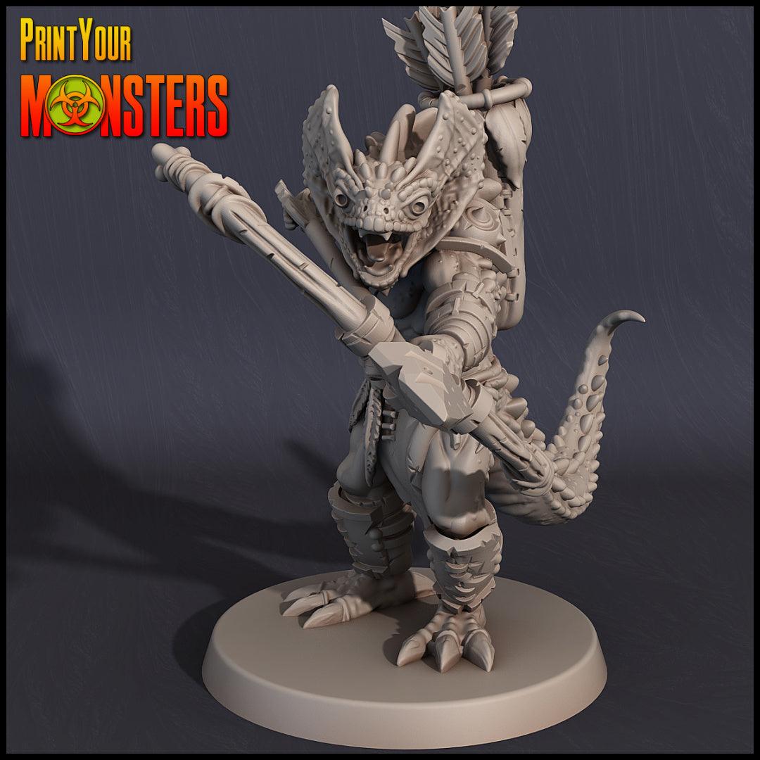 3D Printed Print Your Monsters Lizardmen Set 28mm - 32mm D&D Wargaming