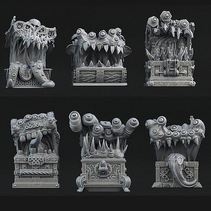 3D Printed Print Your Monsters Mimics Treasure Chests Set 28mm - 32mm D&D Wargaming