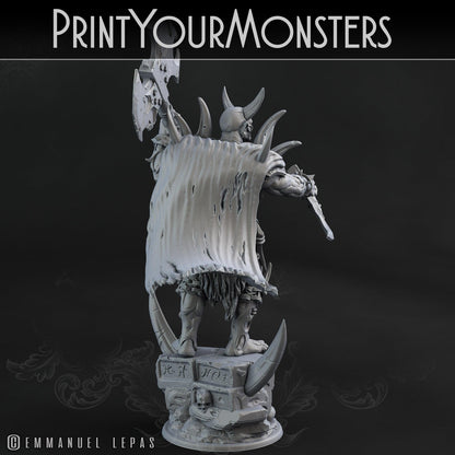 3D Printed Print Your Monsters Orc Champion Desert Orcs Set 28mm - 32mm D&D Wargaming